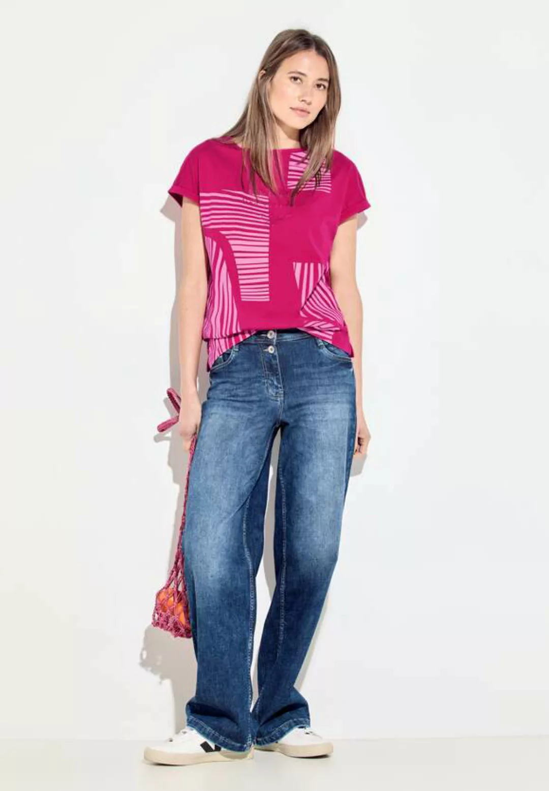 Cecil T-Shirt mit Gummizug im Bund günstig online kaufen