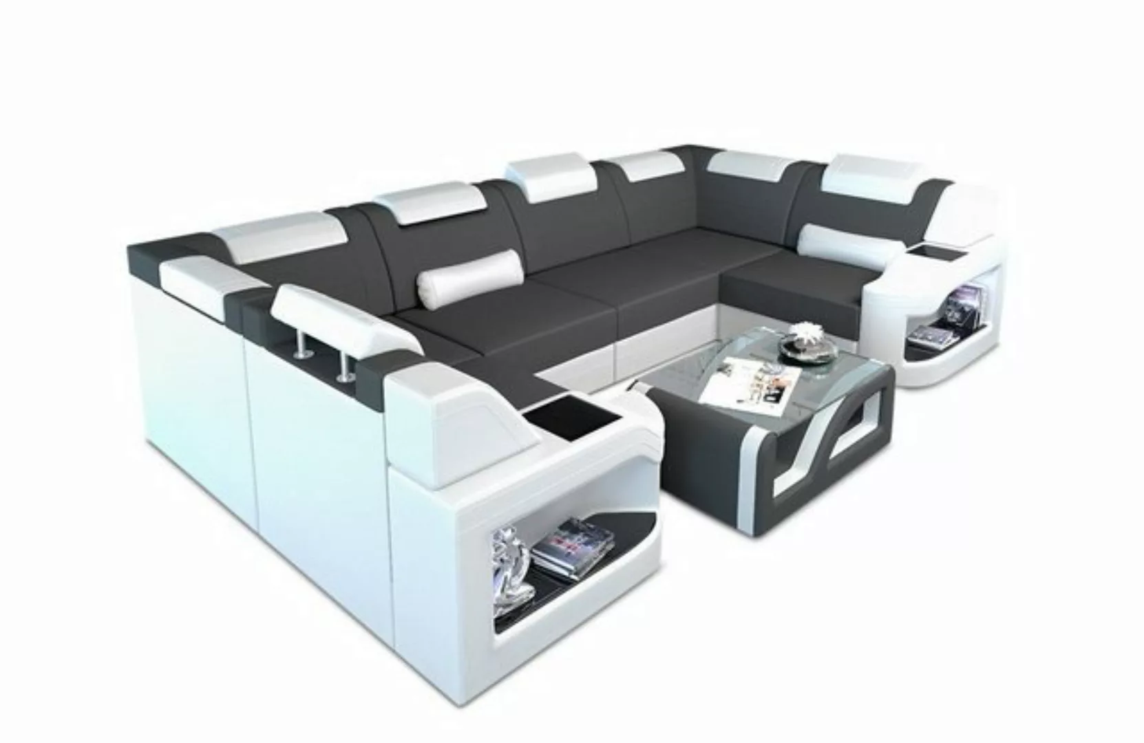 Sofa Dreams Wohnlandschaft Polster Design Stoffsofa Padua U Form M Mikrofas günstig online kaufen