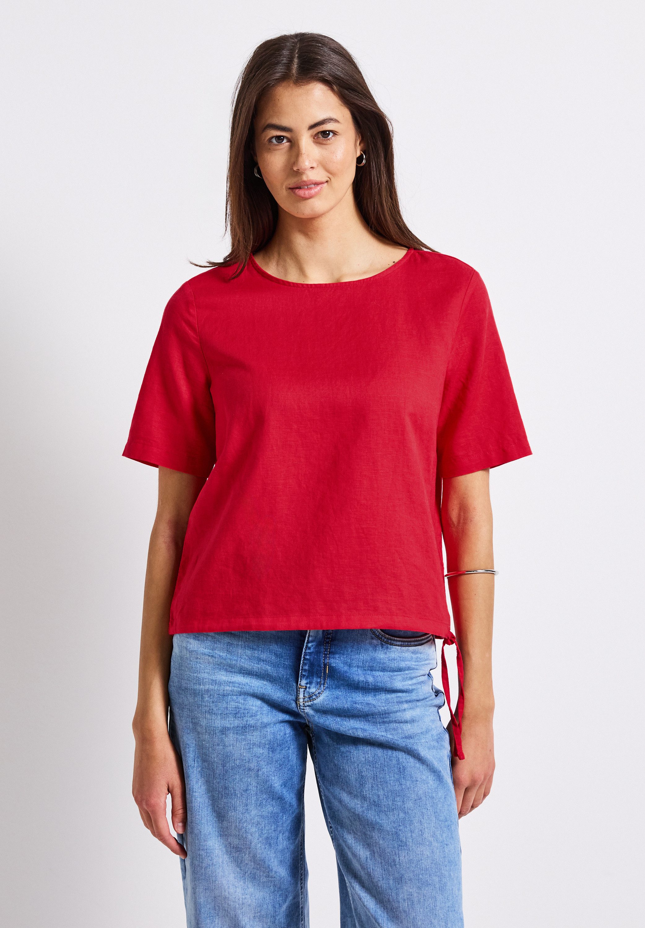 STREET ONE Shirtbluse, mit Leinenanteil günstig online kaufen