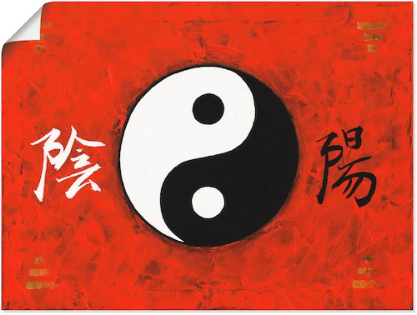 Artland Wandbild »Yin & Yang«, Zeichen, (1 St.), als Alubild, Outdoorbild, günstig online kaufen