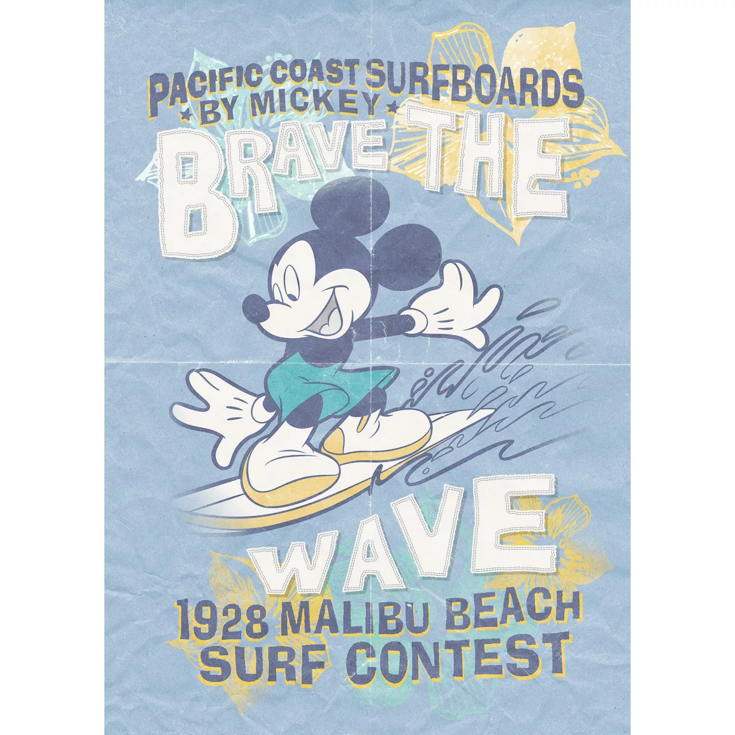 Komar Vliestapete »Mickey Brave the Wave«, 200x280 cm (Breite x Höhe) günstig online kaufen