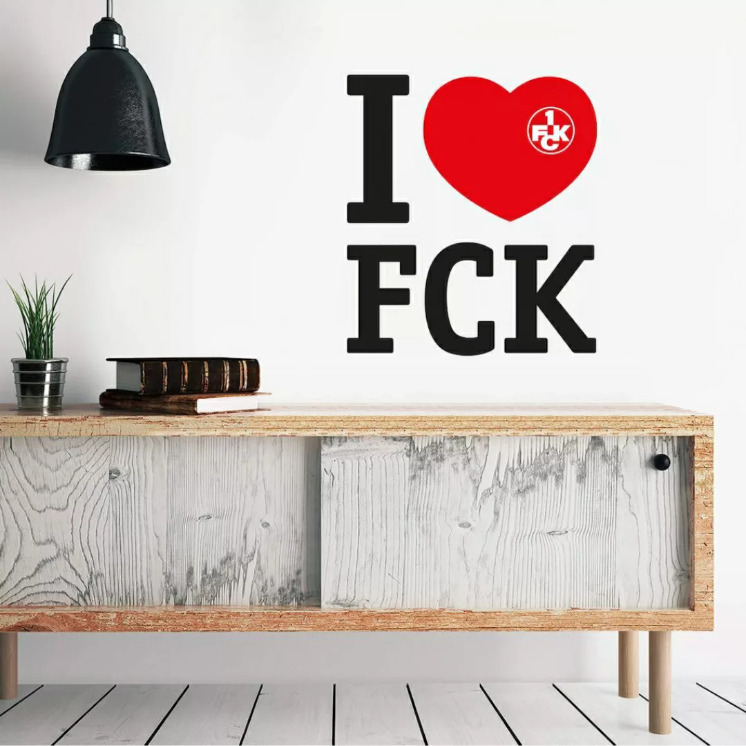 Wall-Art Wandtattoo "Fußball Fanartikel I love FCK", (1 St.), selbstklebend günstig online kaufen