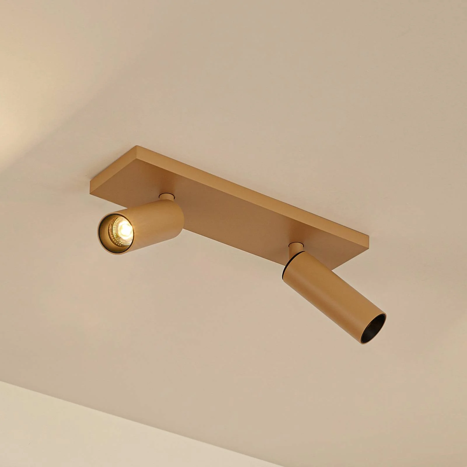 Arcchio Deckenstrahler Brinja Slim, braun, 2-flg., GU10 MR11 günstig online kaufen
