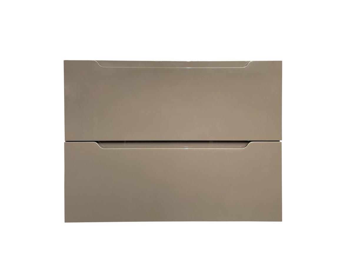 Waschbeckenunterschrank hängend mit Einzelwaschbecken - 80 cm - Taupe - STE günstig online kaufen