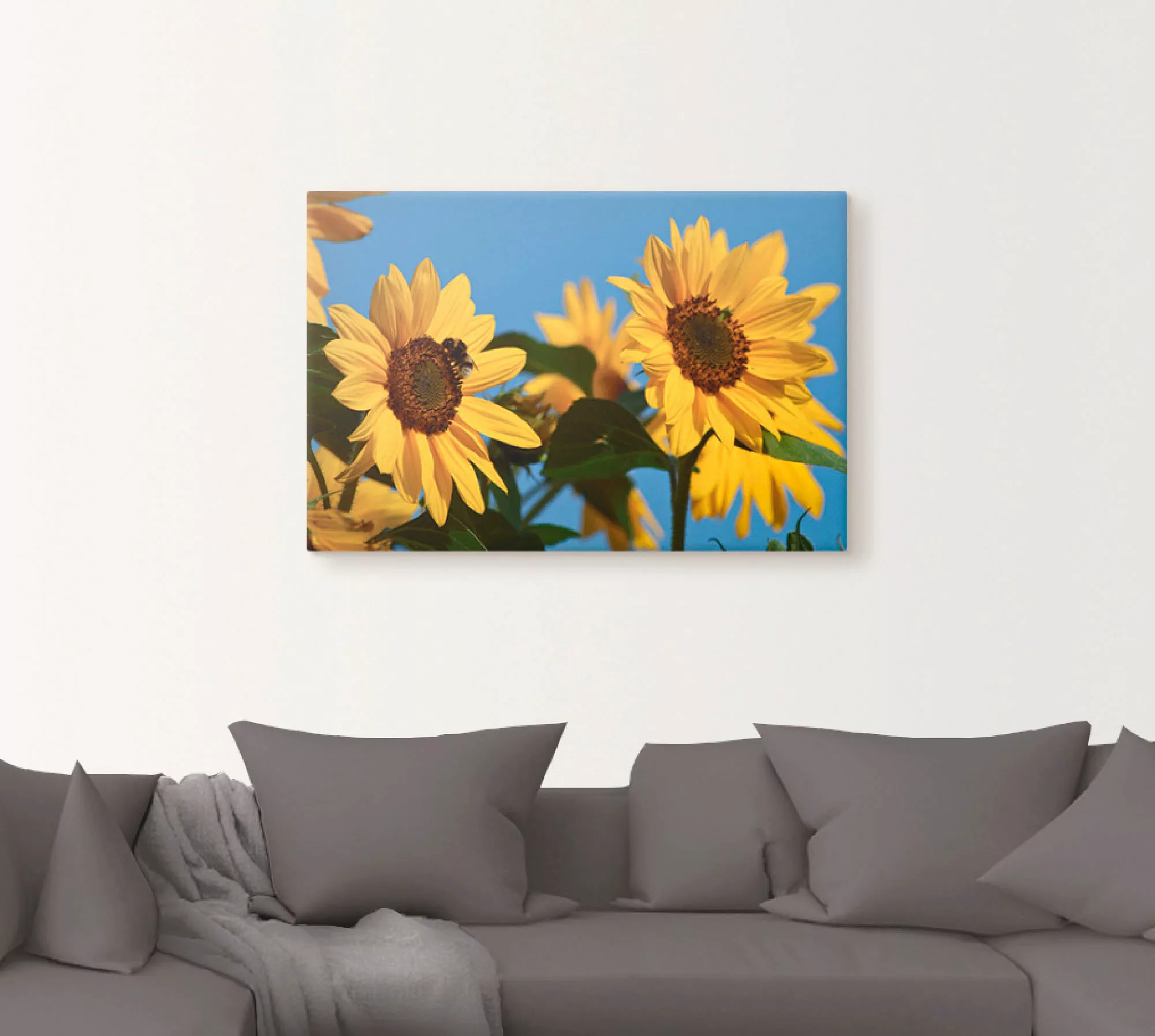 Artland Leinwandbild »Sonnenblumen«, Blumen, (1 St.), auf Keilrahmen gespan günstig online kaufen