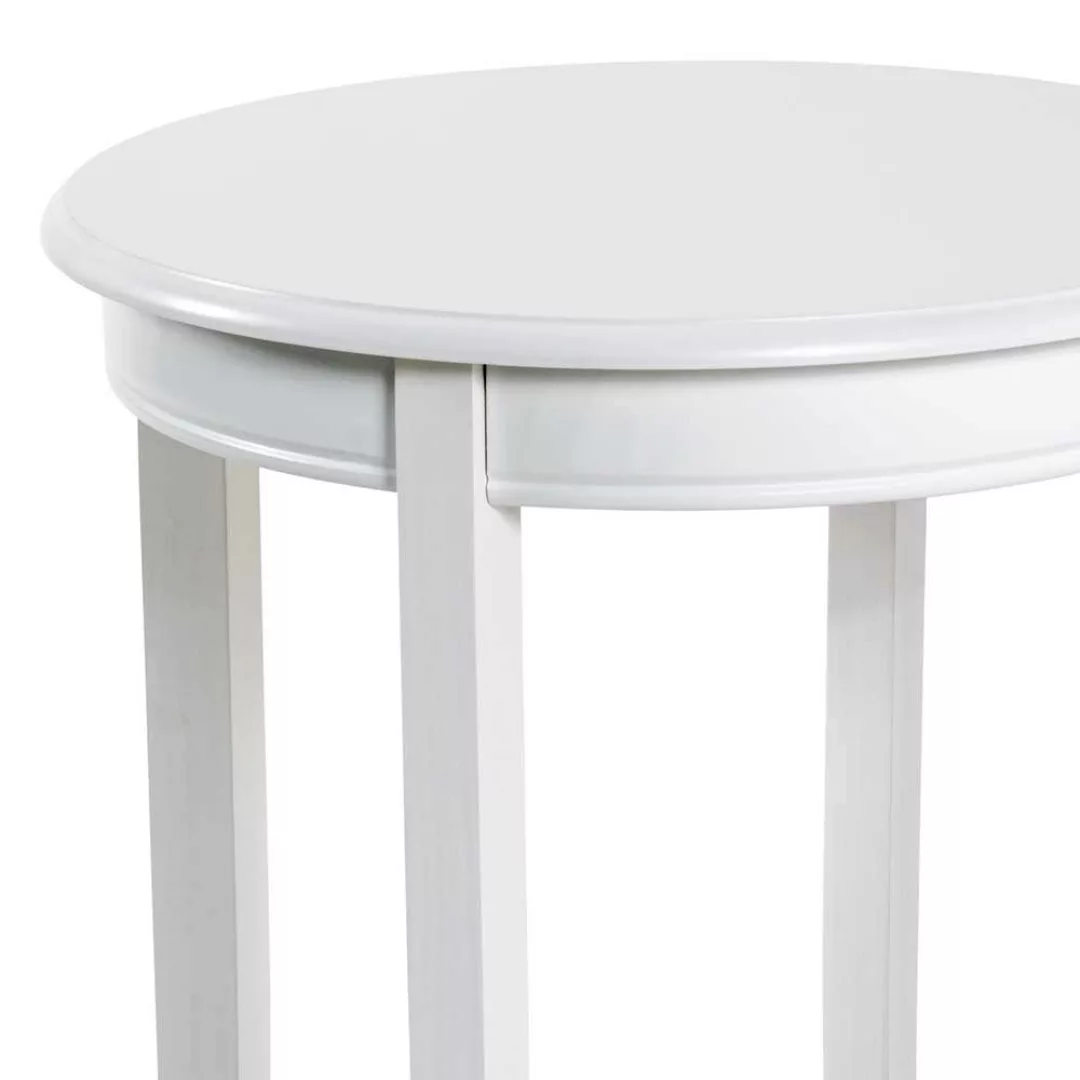 Runder Beitisch in Weiß Vintage Design günstig online kaufen