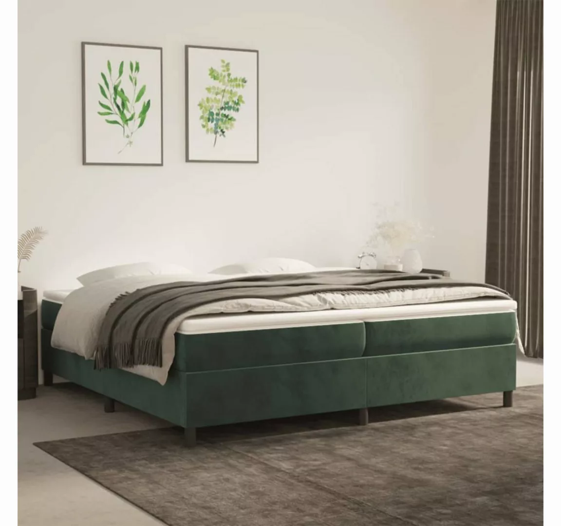 furnicato Bett Bettgestell Dunkelgrün 200x200 cm Samt günstig online kaufen