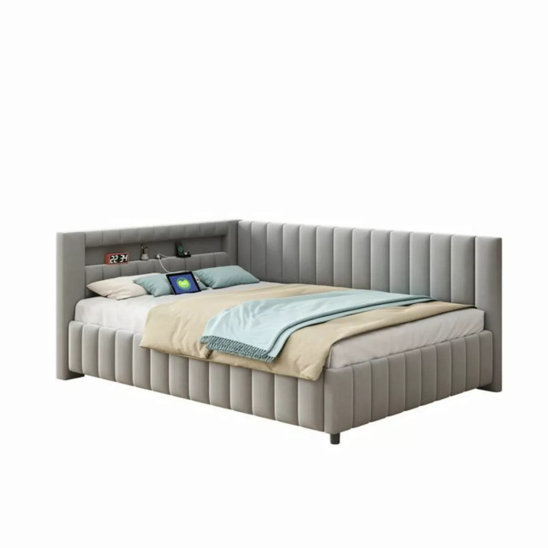 REDOM Polsterbett Schlafsofa 140x200 Multifunktionsbett, Funktionsbett Stau günstig online kaufen