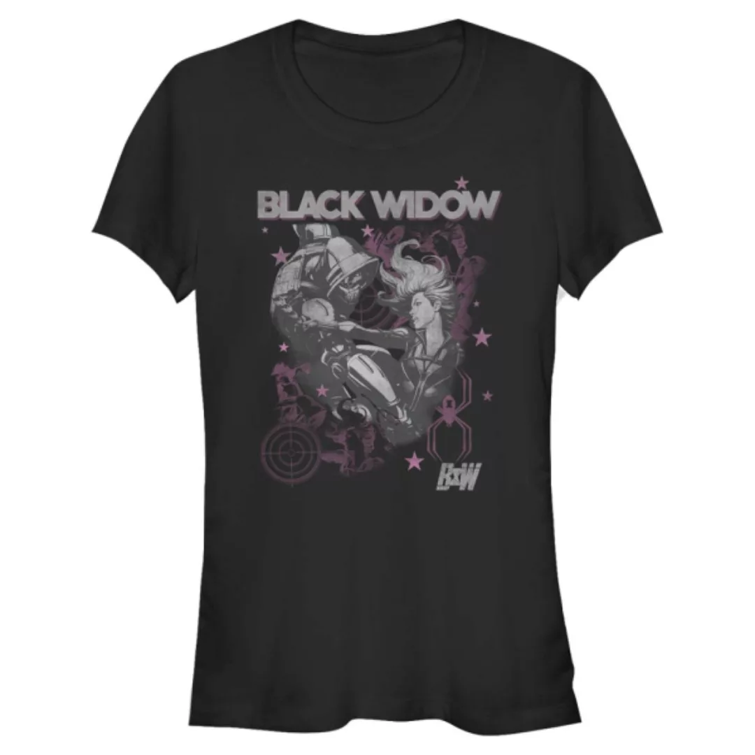 Marvel - Black Widow - Black Widow BW Poster - Frauen T-Shirt günstig online kaufen