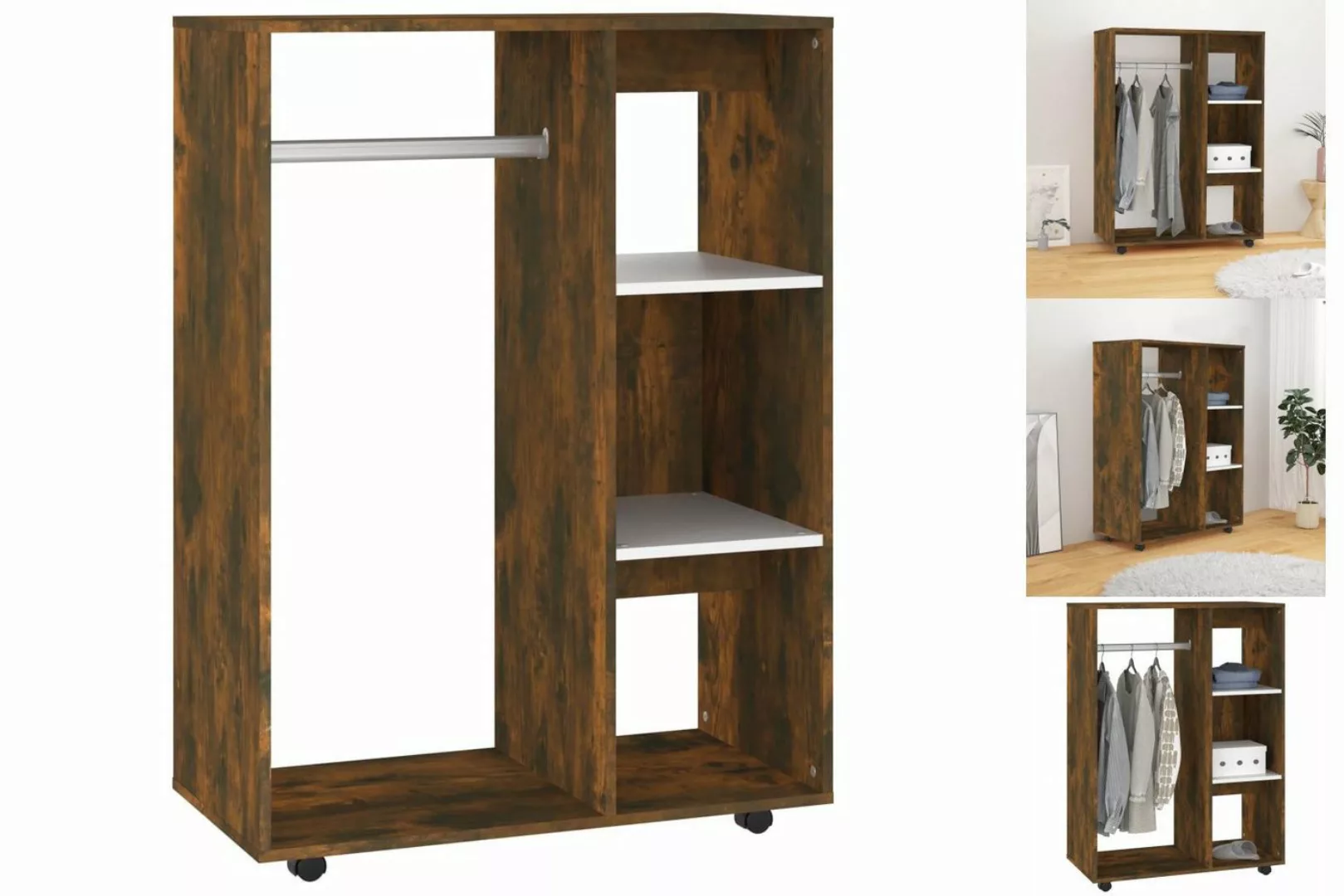 vidaXL Kleiderschrank Kleiderschrank Räuchereiche 80x40x110 cm Spanplatte günstig online kaufen