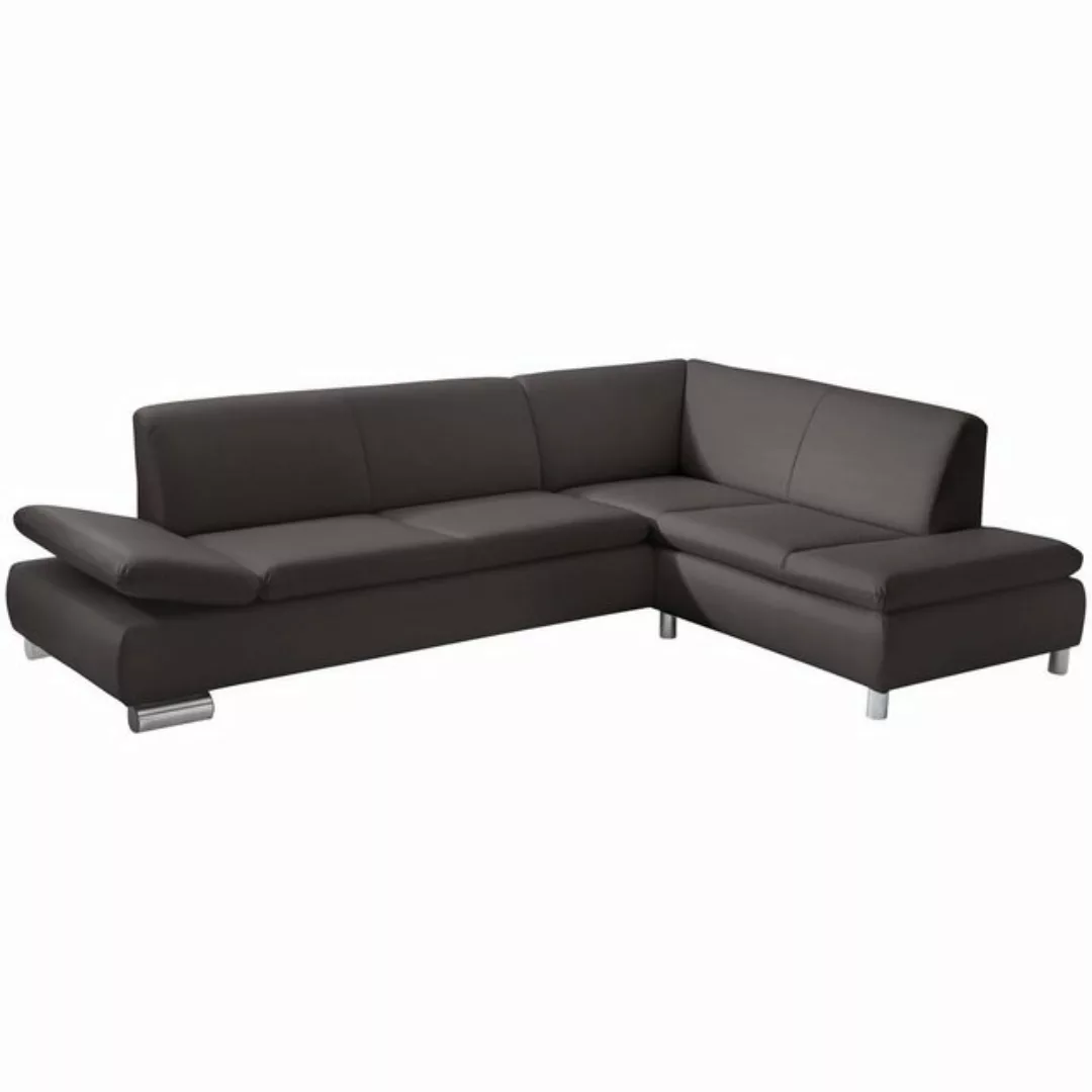 58 aufm Kessel Sofa mit Ottomane rechts Kaye Bezug Kunstleder Metallfuß ver günstig online kaufen