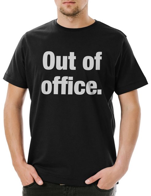 Urban Backwoods Print-Shirt Out Of Office Herren T-Shirt Büro Firma Arbeit günstig online kaufen