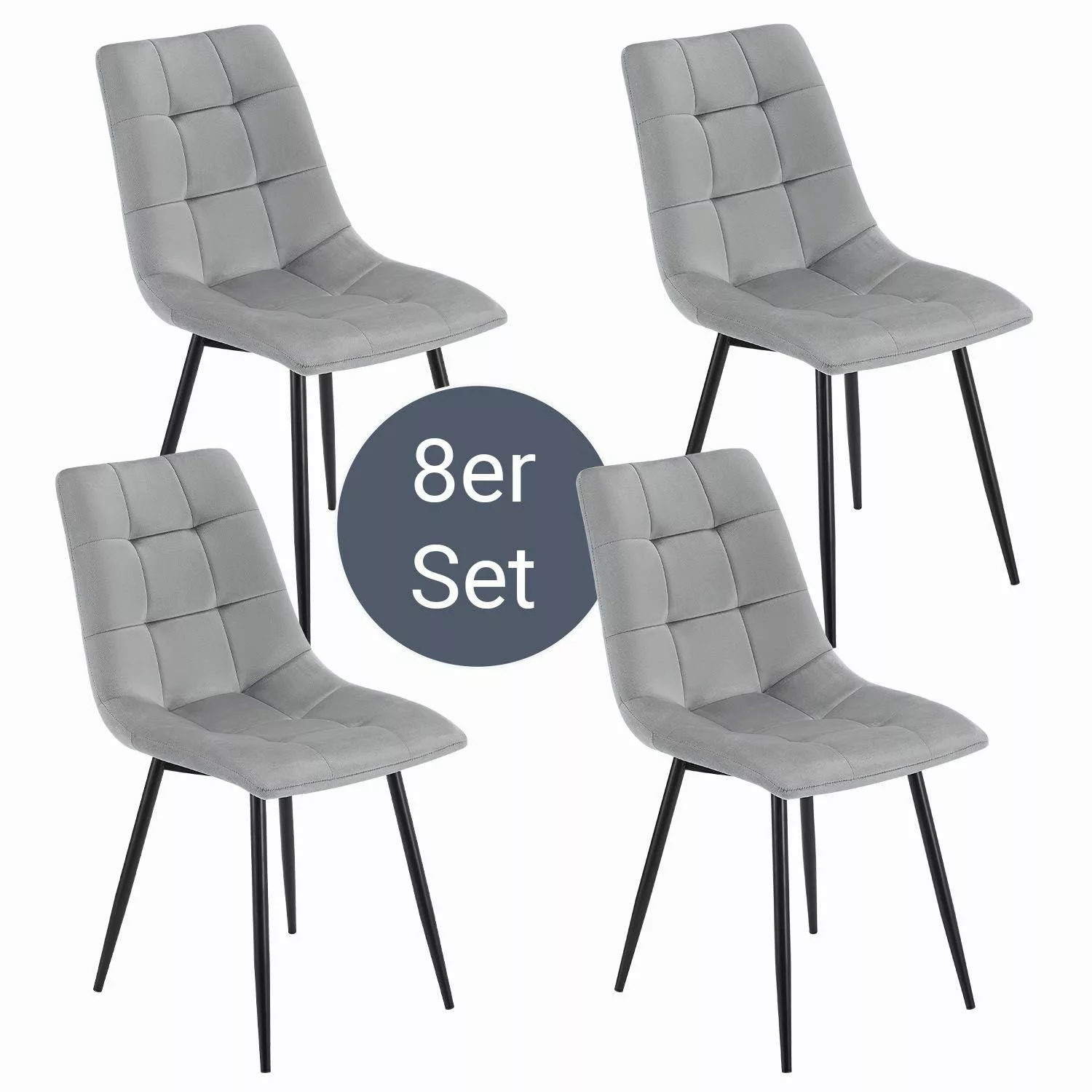 Juskys Esszimmerstuhl Blanca (8 St), bequeme günstig online kaufen
