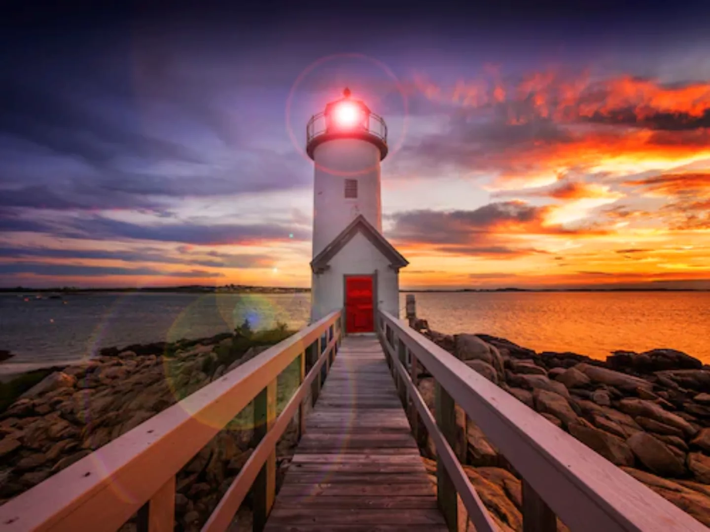 Papermoon Fototapete »Annisquam Lighhouse Sunset« günstig online kaufen