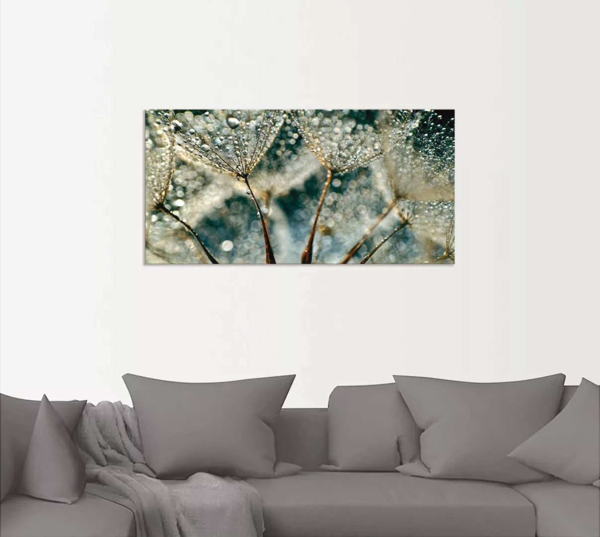 Artland Wandbild "Pusteblume Regenschauer", Blumen, (1 St.), als Alubild, O günstig online kaufen