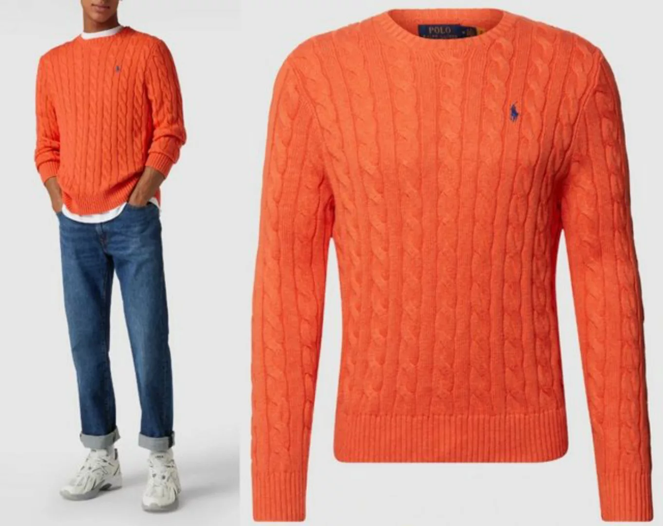 Ralph Lauren Strickpullover POLO RALPH LAUREN Cable-Knit Pullover Sweater S günstig online kaufen