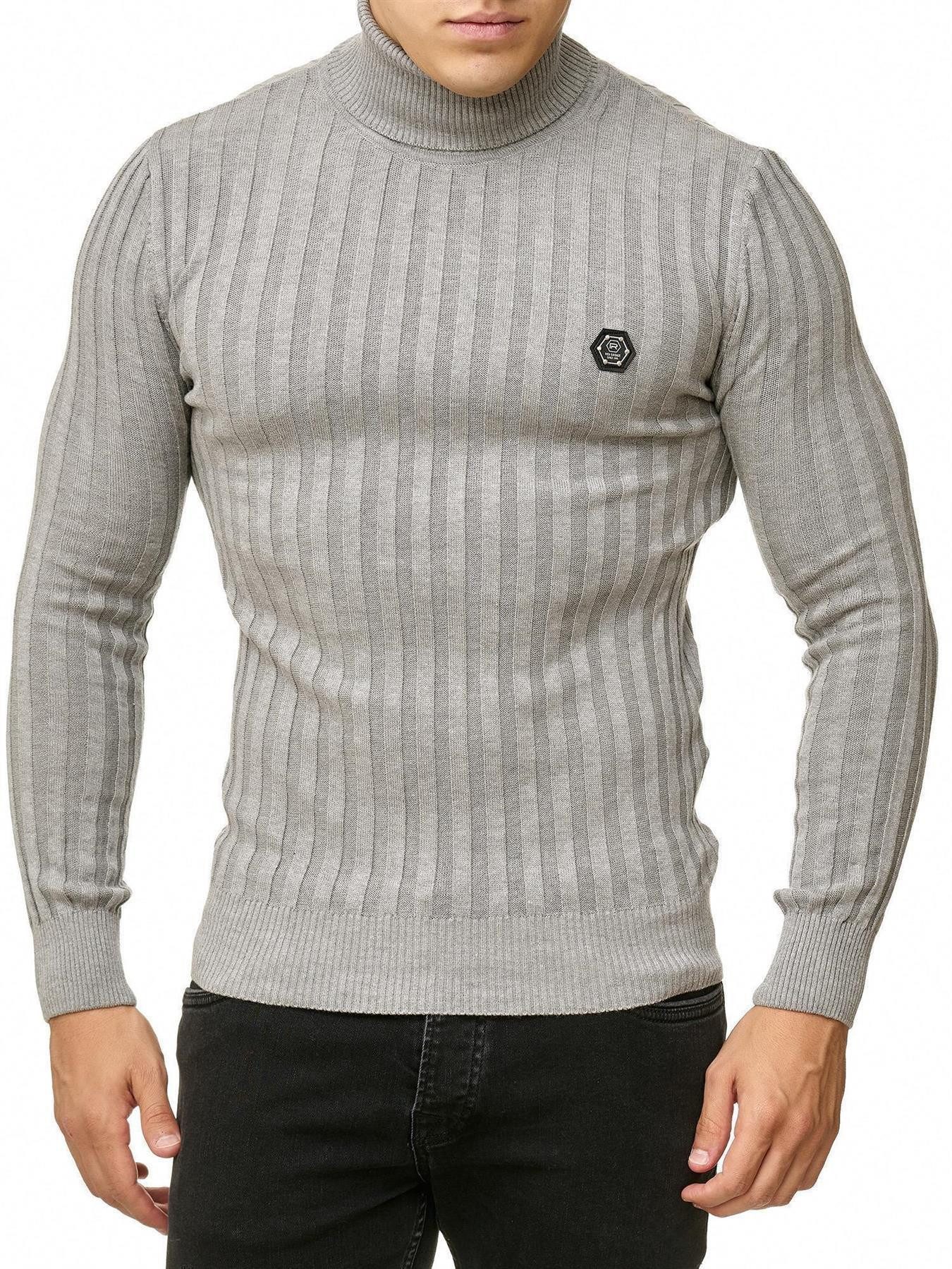 RedBridge Strickpullover Rollkragen Strickpullover mit Logopatch günstig online kaufen