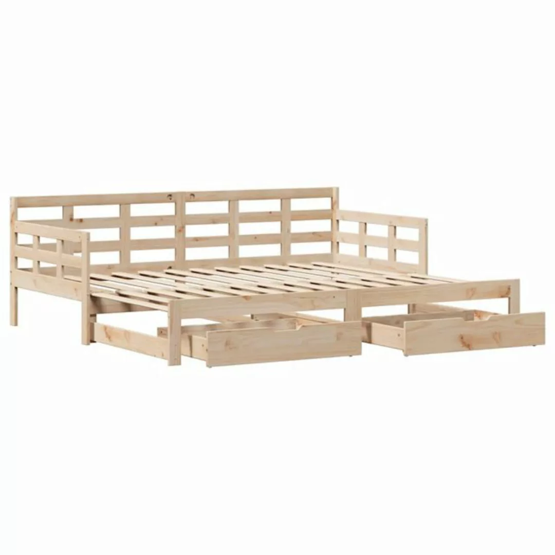 vidaXL Bett Tagesbett Ausziehbar mit Schubladen ohne Matratze 90x190 cm günstig online kaufen