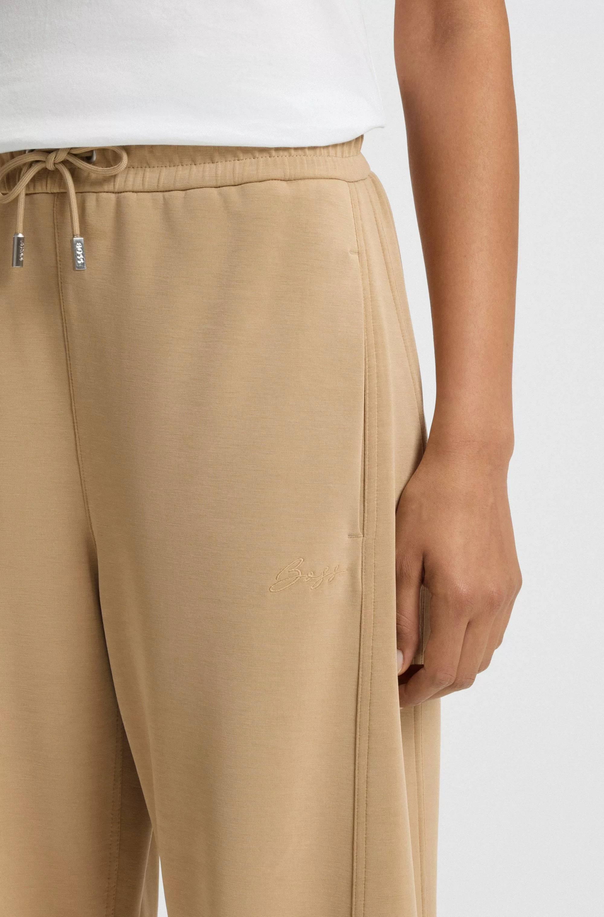 BOSS ORANGE Stoffhose "Elijah Premium Damenmode", Balloon Shape, Cupro Mate günstig online kaufen