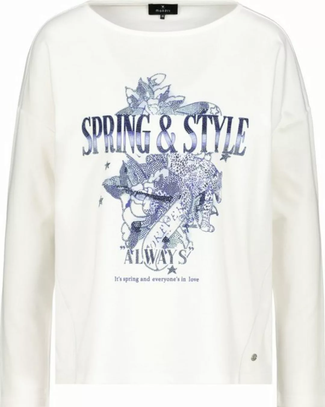 Monari Langarmshirt Pullover off-white günstig online kaufen