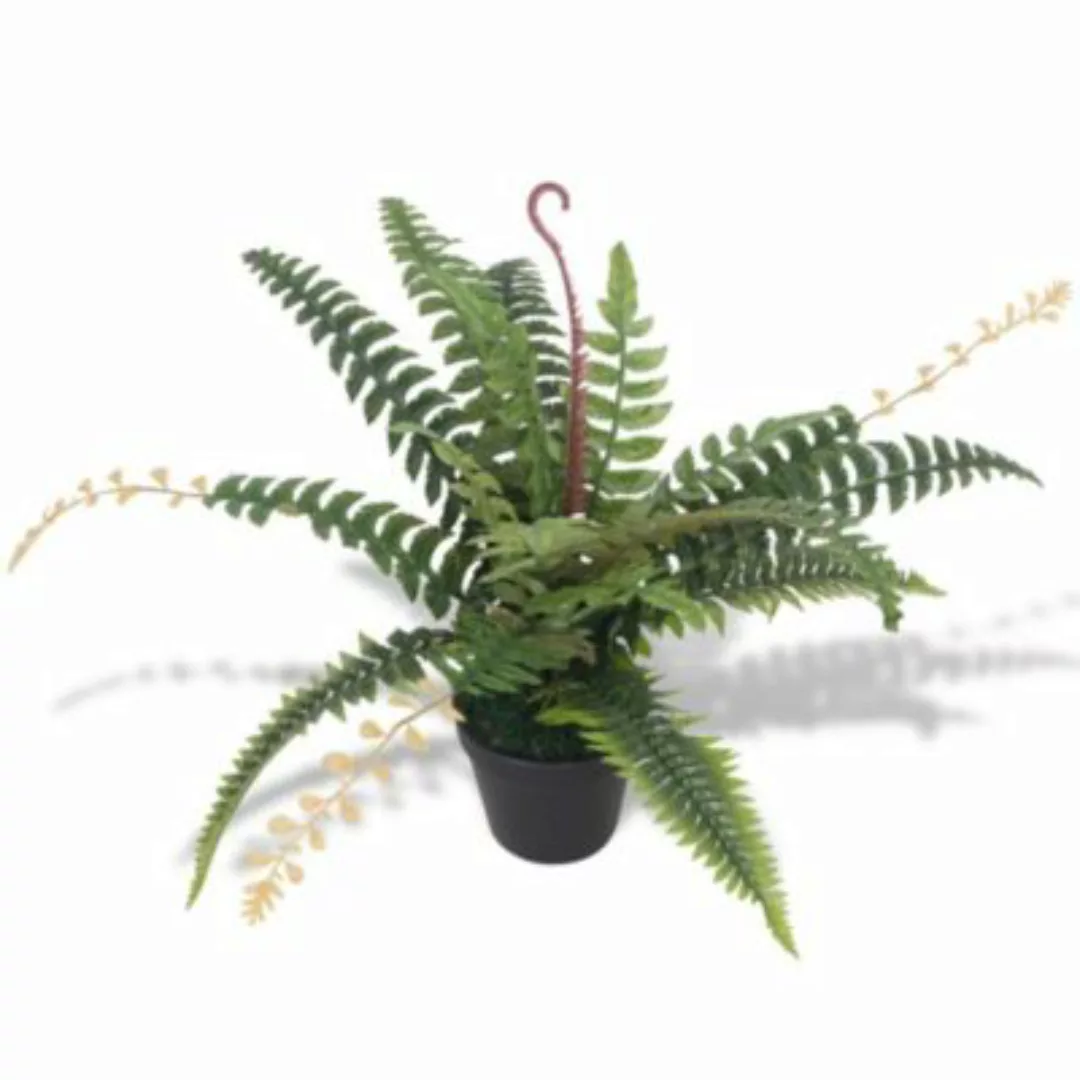 vidaXL Künstliche Farnpflanze mit Topf 50 cm Grün Dekorationspflanze grün günstig online kaufen