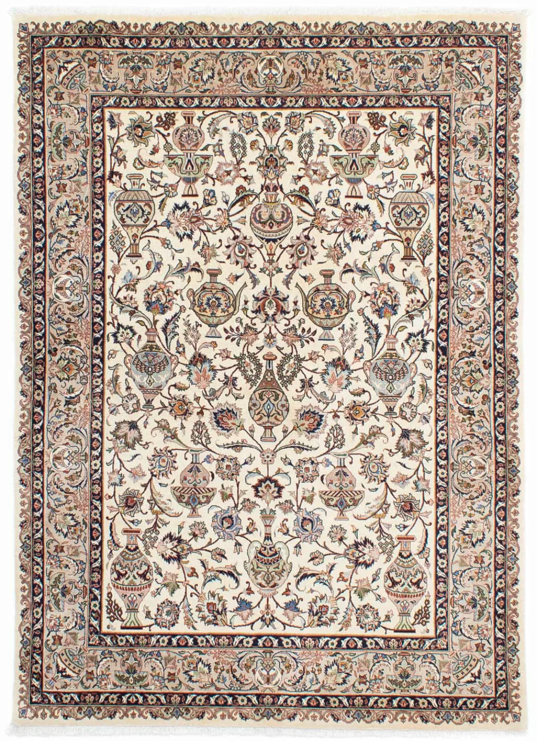 morgenland Wollteppich »Kaschmar Blumenmuster Beige 245 x 173 cm«, rechteck günstig online kaufen