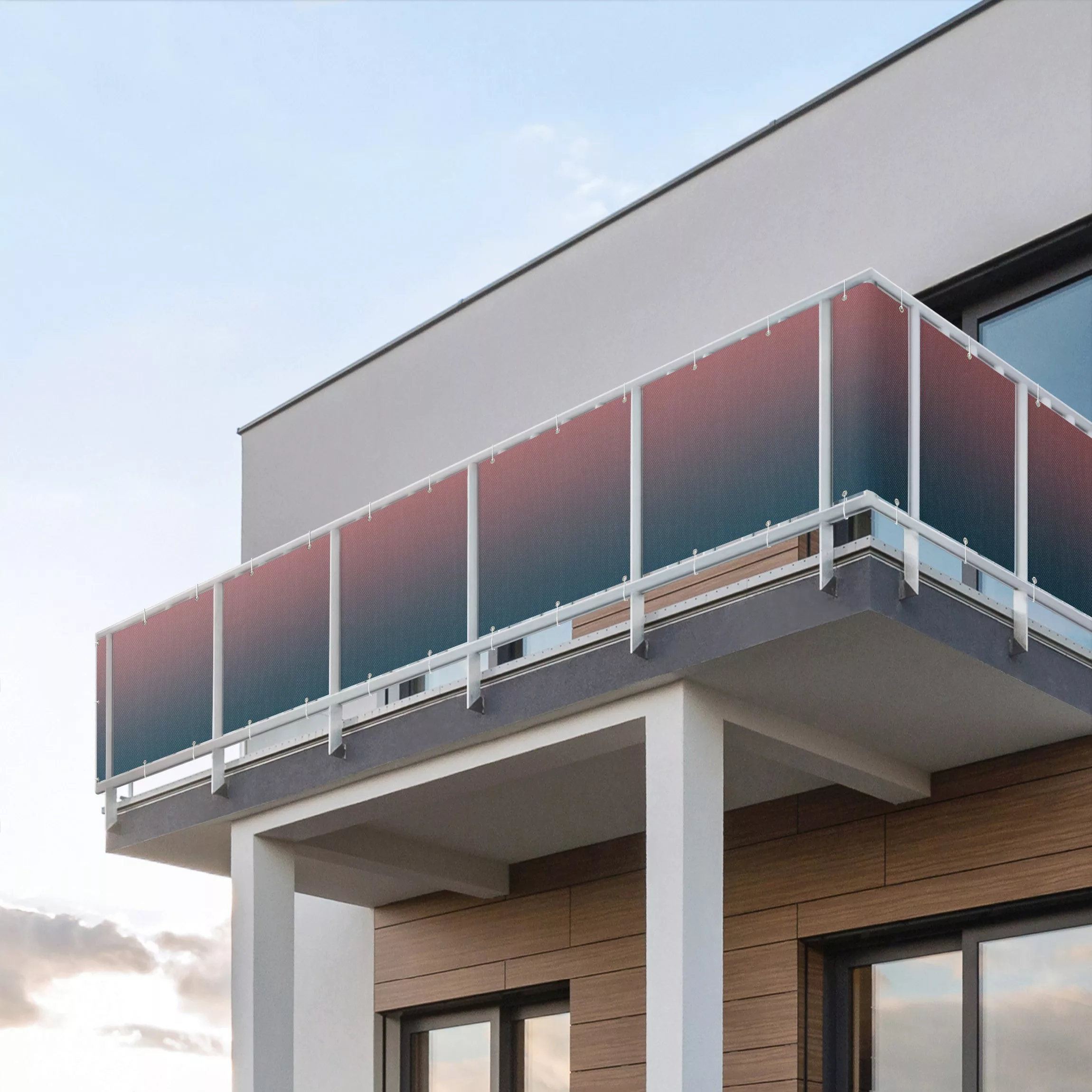 Balkon Sichtschutz Sonnenuntergang Farbverlauf günstig online kaufen