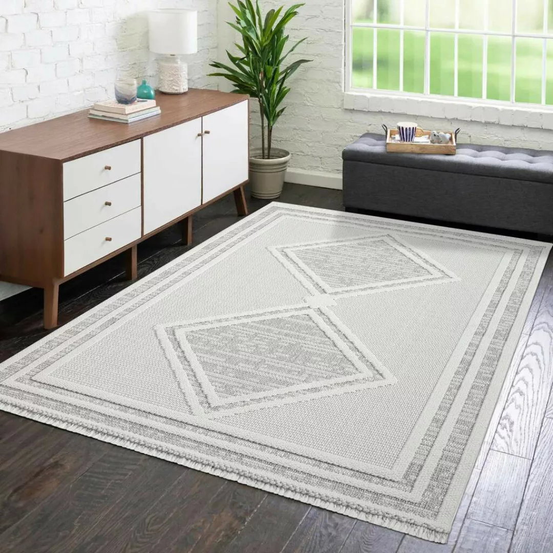 Carpet City Teppich »LINDO 8853«, rechteckig, 11 mm Höhe, Kurzflor, Hochtie günstig online kaufen