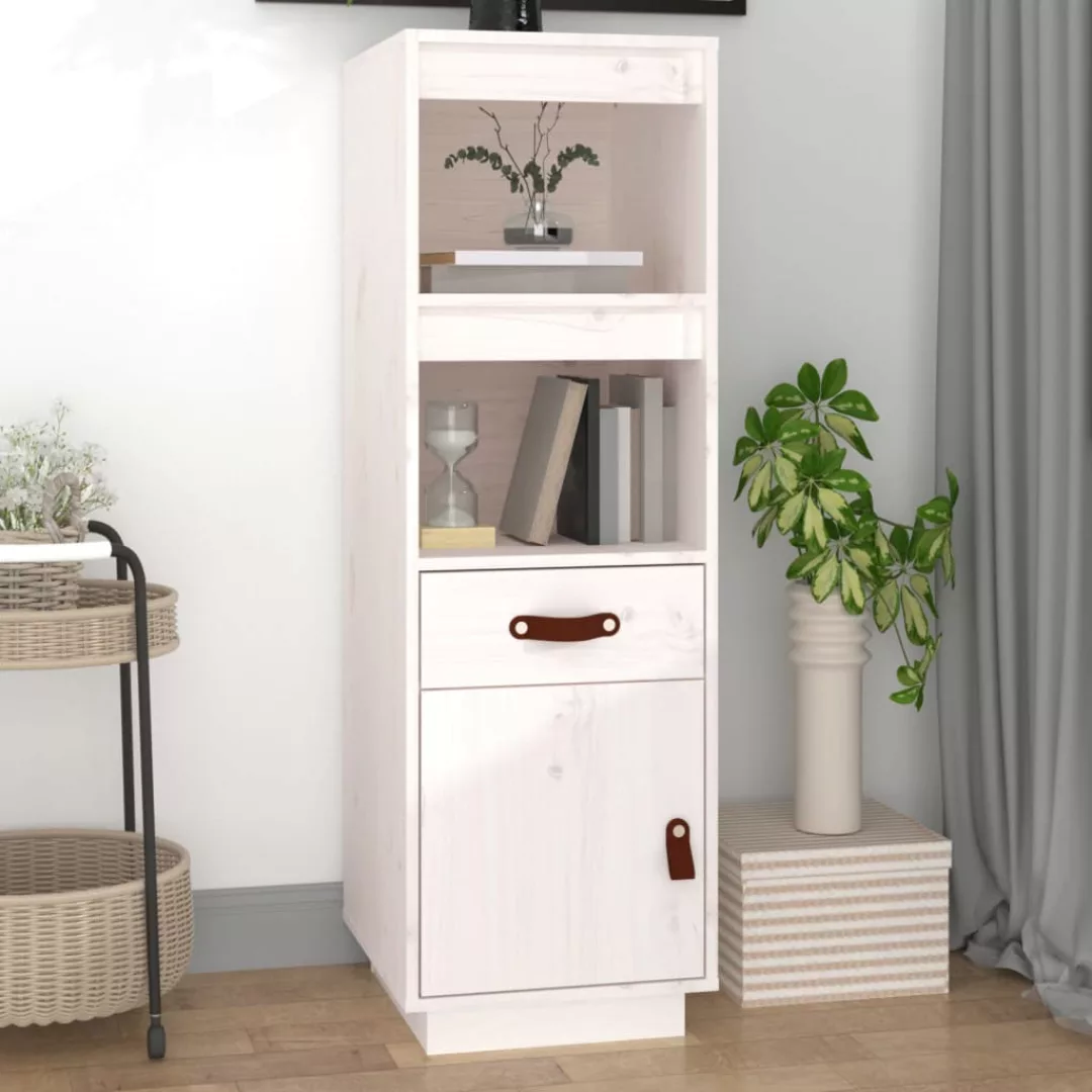 Vidaxl Highboard Weiß 34x40x108,5 Cm Massivholz Kiefer günstig online kaufen