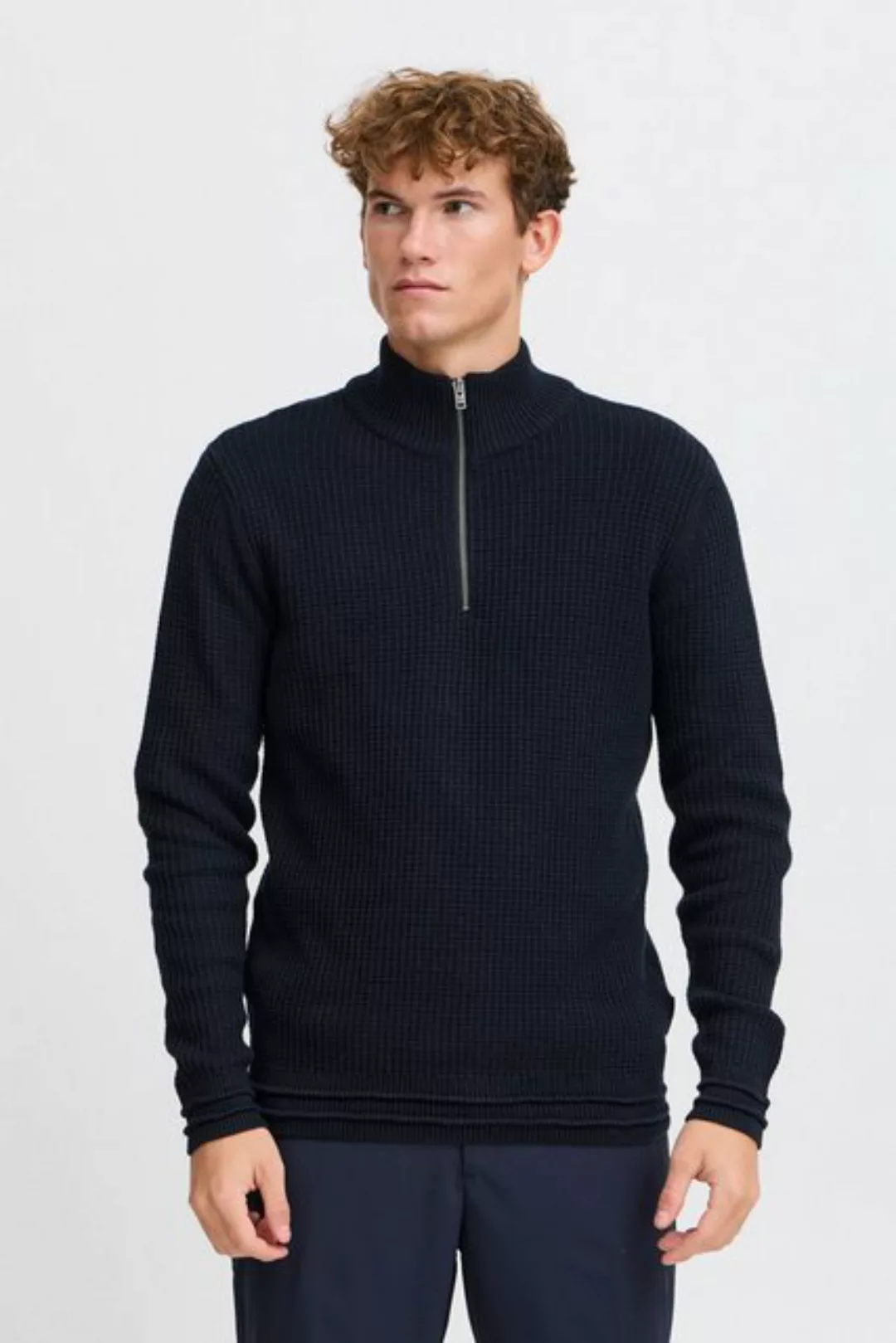 Casual Friday Troyer CFKARL halfzip structured knit schicker Troyer Pullove günstig online kaufen