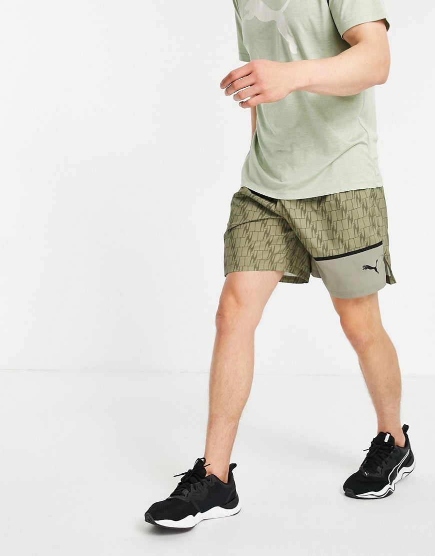 Puma – AOP – Shorts in Grau günstig online kaufen