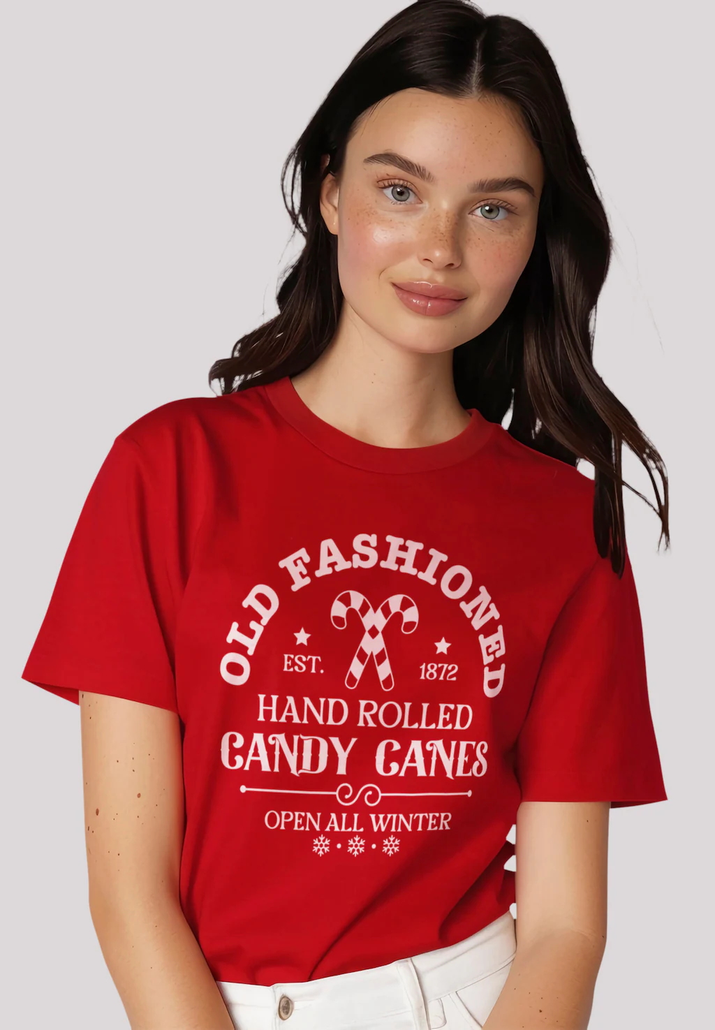 F4NT4STIC T-Shirt "Cany Canes Retro Weihnachts Sign", Premium Qualität günstig online kaufen