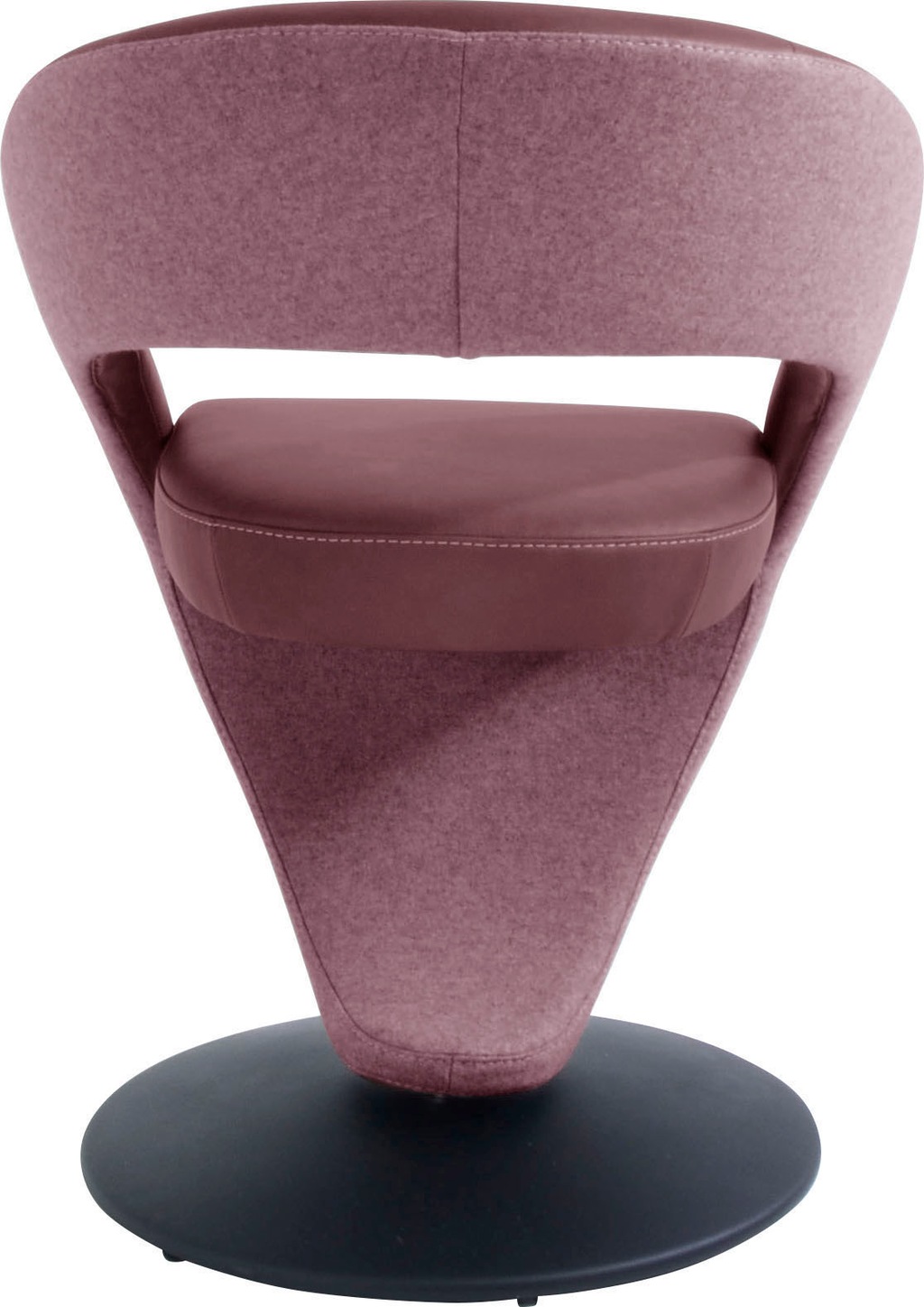 K+W Komfort & Wohnen Drehstuhl "Wave", Leder CLOUD-Lodenstoff, Design-Drehs günstig online kaufen