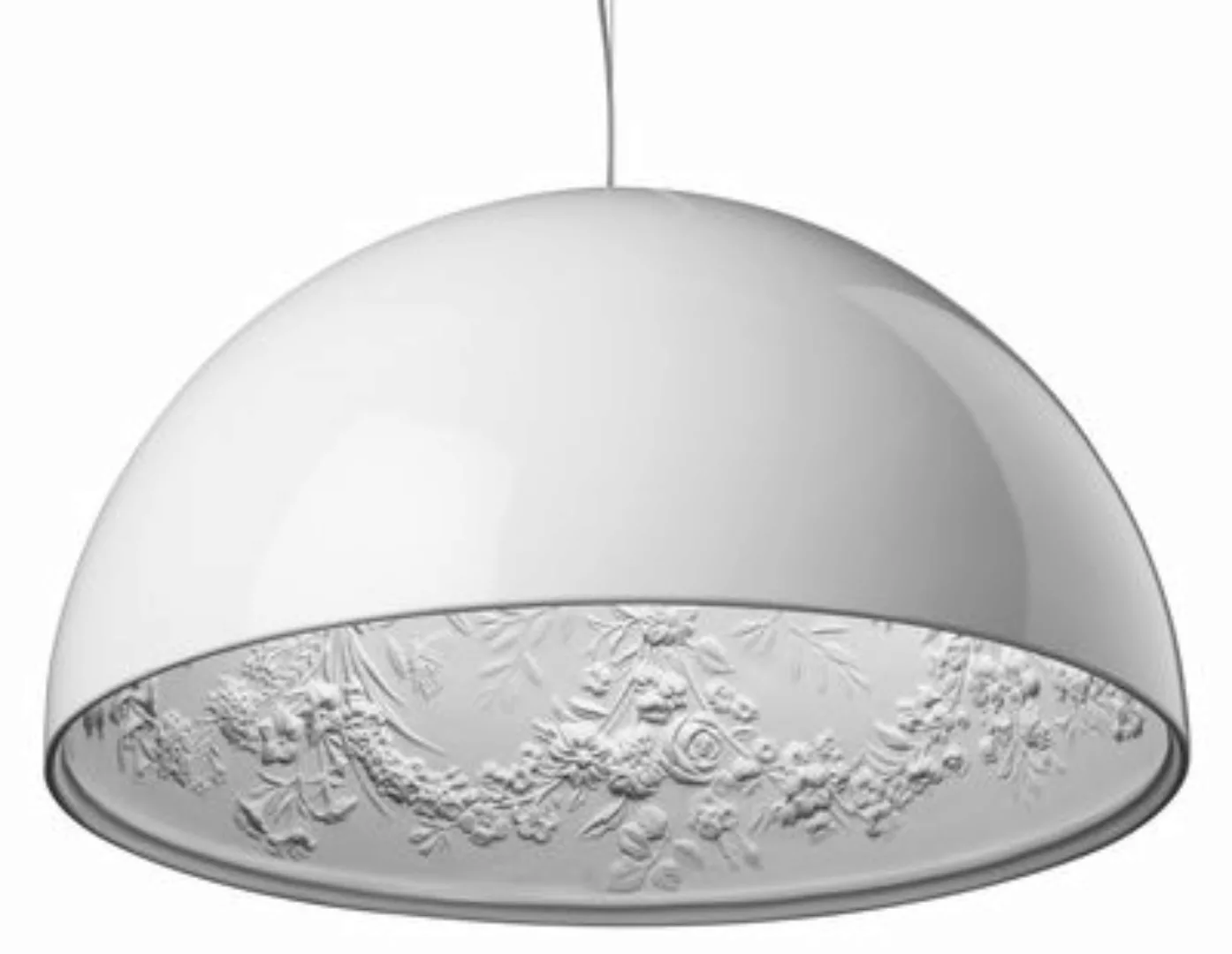 Pendelleuchte Skygarden 2 metall stein weiß Ø 90 cm - Flos - Weiß günstig online kaufen