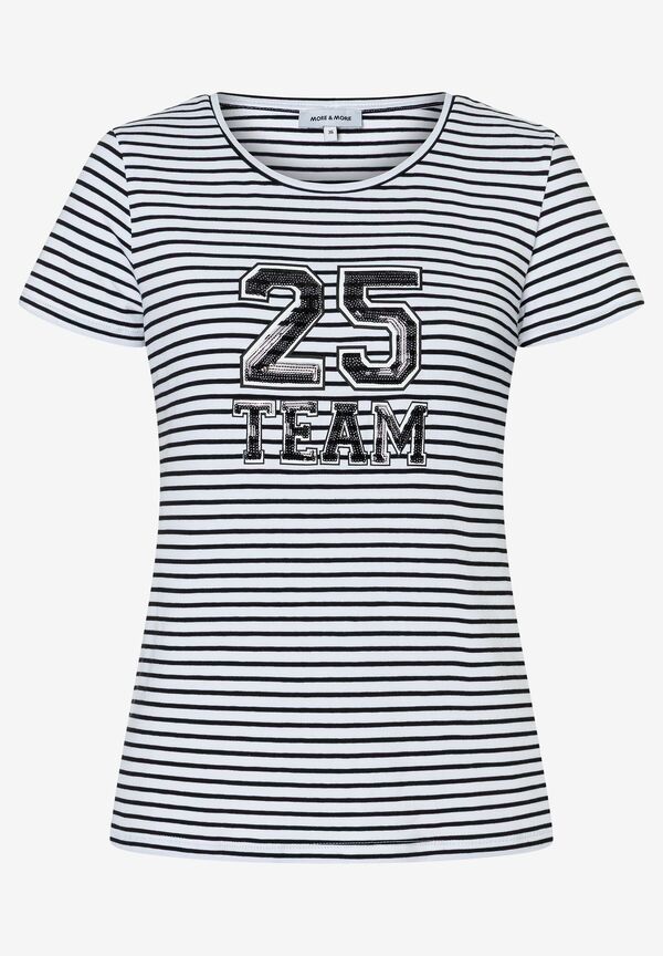 Streifenshirt mit Glitzer-Schriftzug günstig online kaufen
