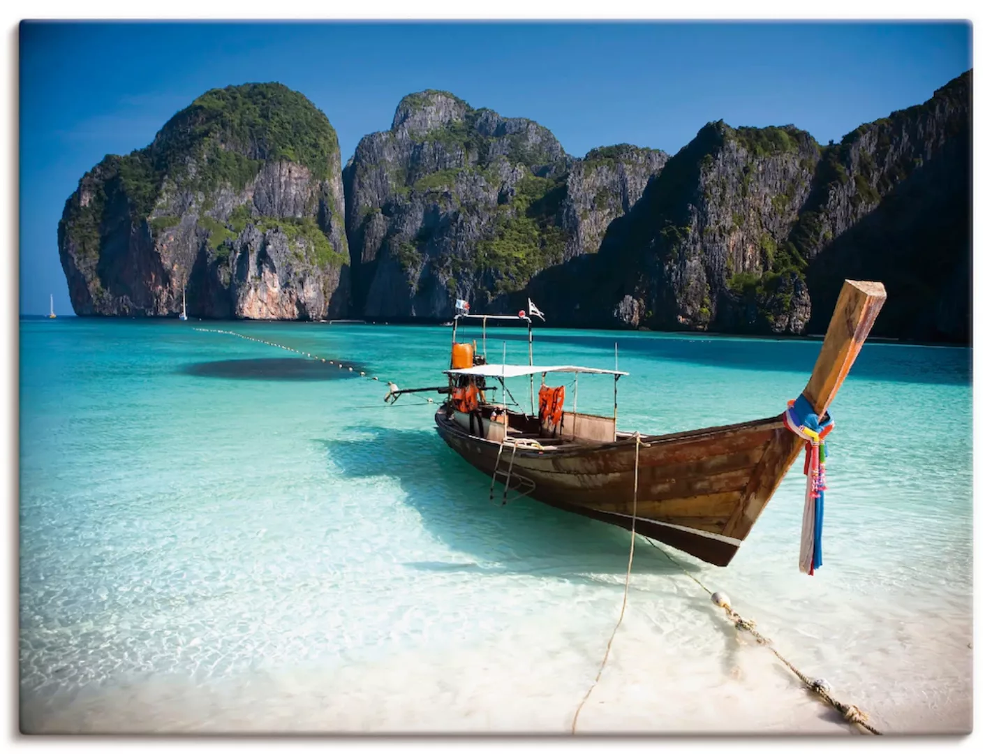 Artland Wandbild "Maya Bay, Koh Phi Phi Leh, Thailand", Boote & Schiffe, (1 günstig online kaufen