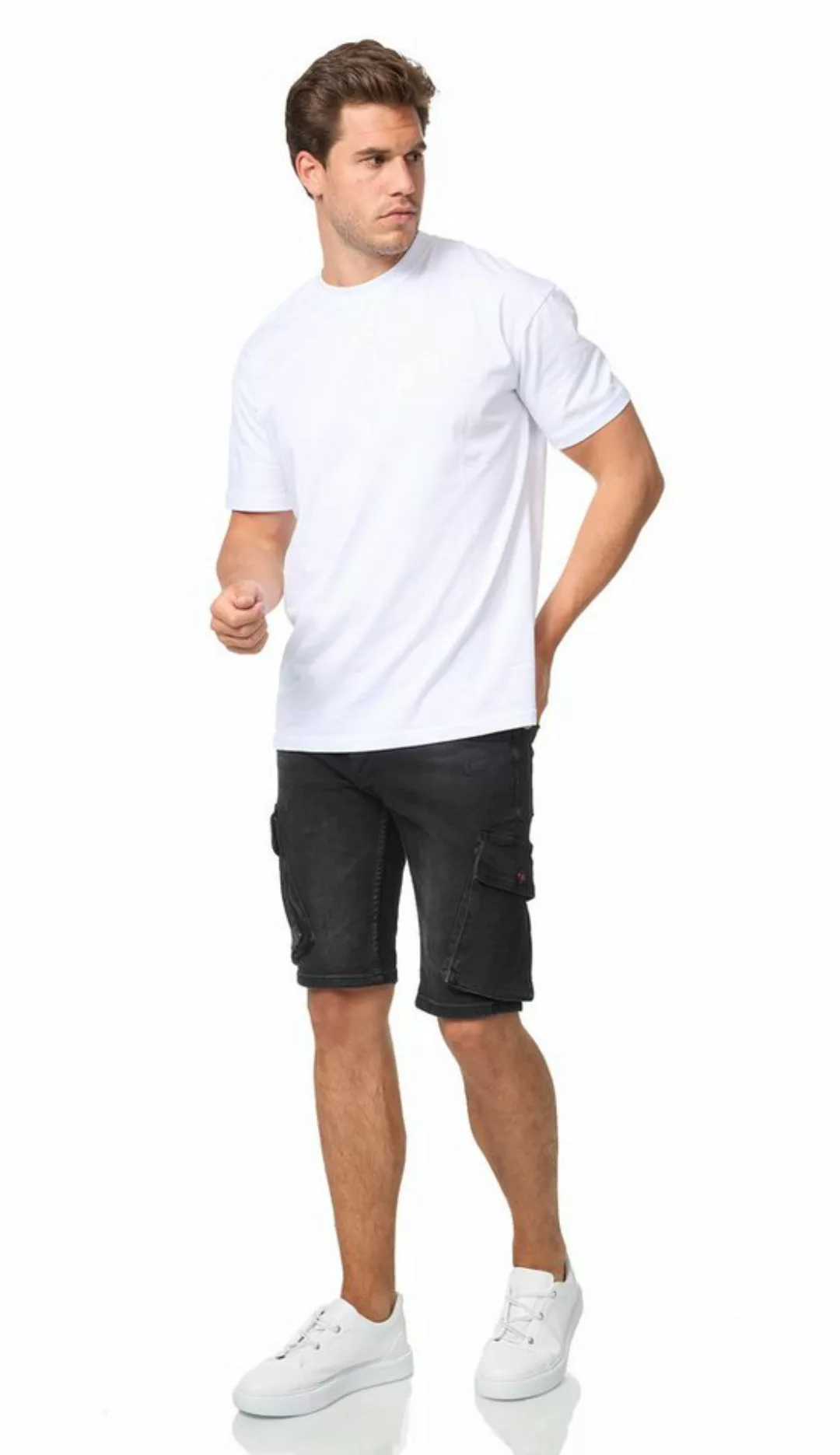 Denim House Jeansshorts Cargo Short Jeans in Schwarz Herren Bermuda Schwarz günstig online kaufen