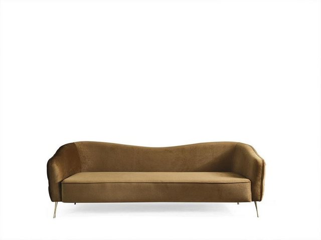 JVmoebel 3-Sitzer Sofa 3 Sitzer Braun Textil Wohnzimmer Design Couch Modern günstig online kaufen