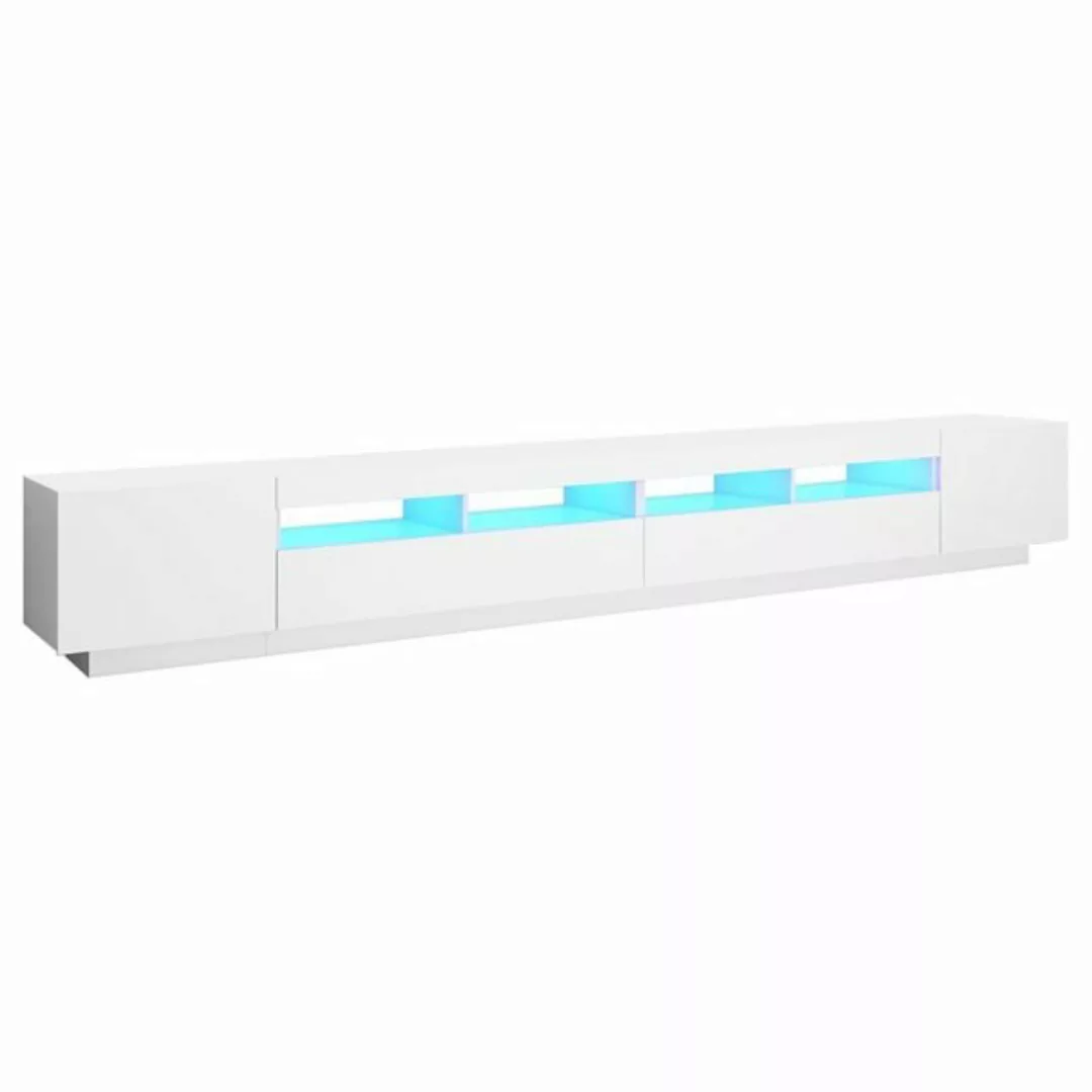 vidaXL TV-Schrank TV-Schrank mit LED-Leuchten Weiß 300x35x40 cm Lowboard günstig online kaufen