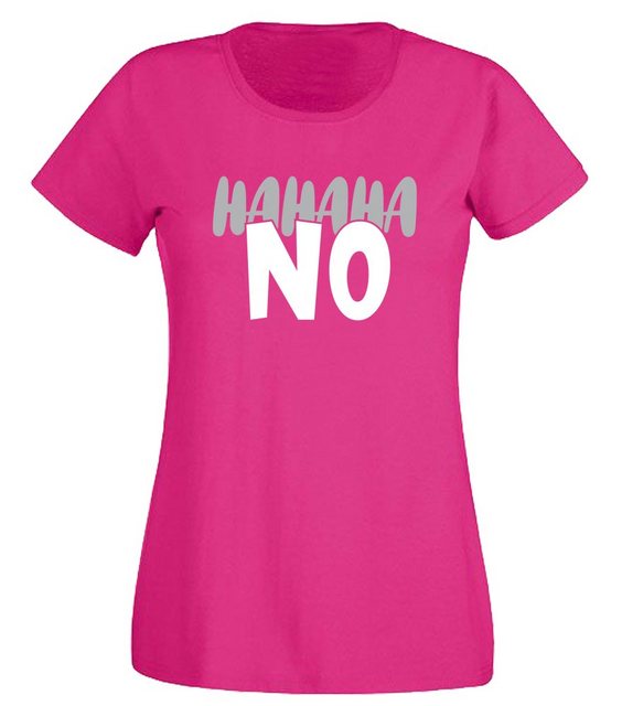 G-graphics T-Shirt Damen T-Shirt - Hahaha NO Slim-fit-Shirt, mit Frontprint günstig online kaufen