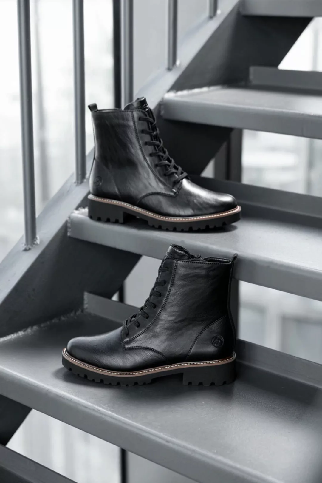 Remonte Schnürboots, Blockabsatz, Schnürstiefelette im Used Look günstig online kaufen