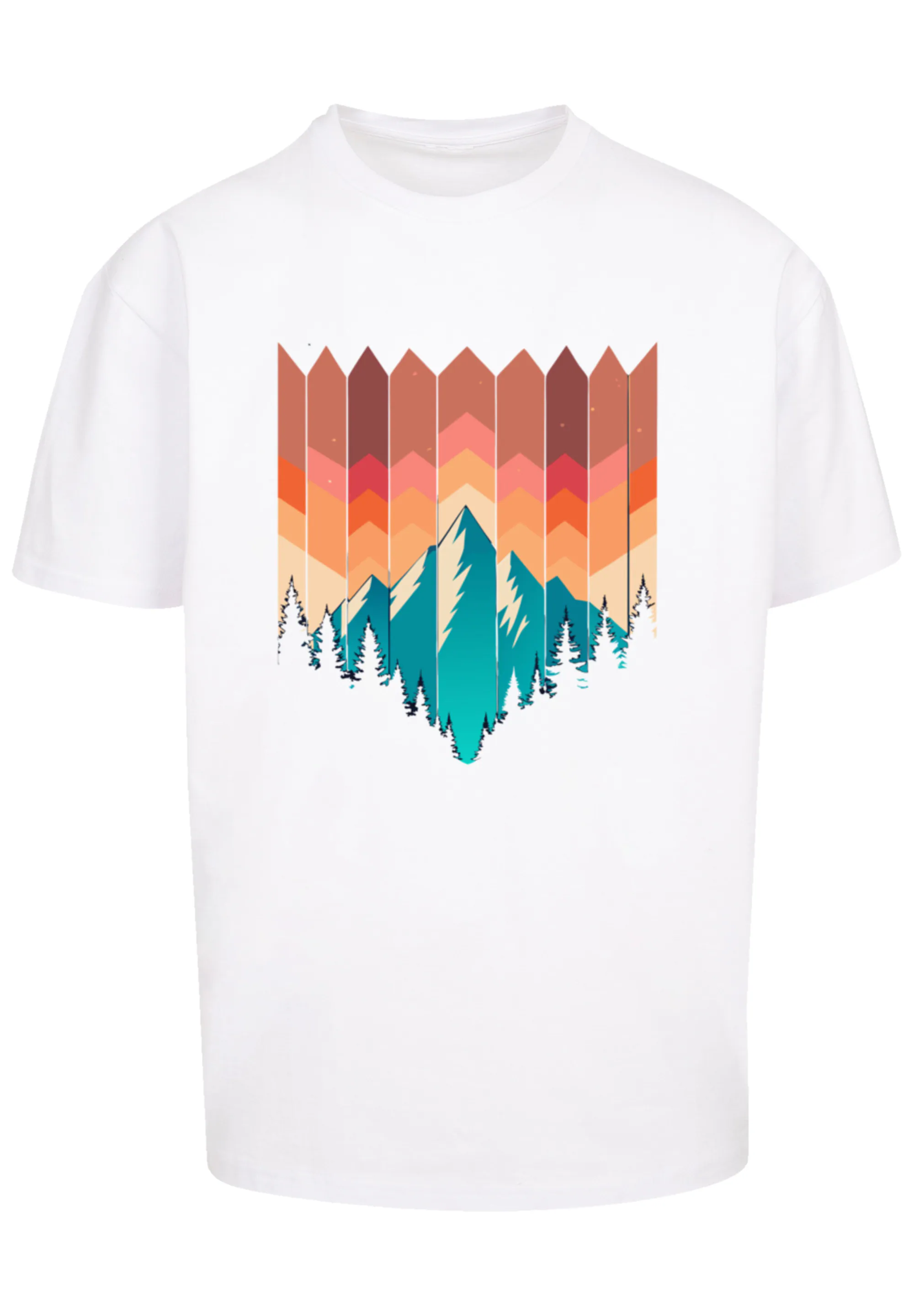 F4NT4STIC T-Shirt "Berg Sonnenuntergang Geometrisch", Premium Qualität günstig online kaufen