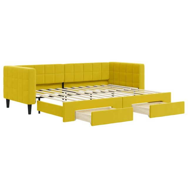 vidaXL Gästebett Gästebett Tagesbett Ausziehbar mit Schubladen Gelb 80x200 günstig online kaufen