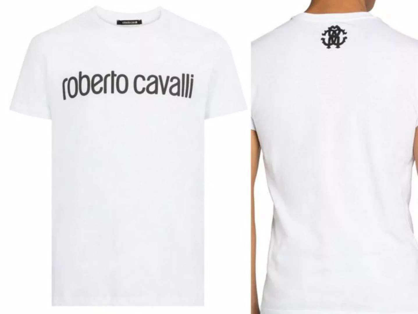 roberto cavalli T-Shirt ROBERTO CAVALLI FIRENZE LOGO PRINT LUXURY CREW NECK günstig online kaufen
