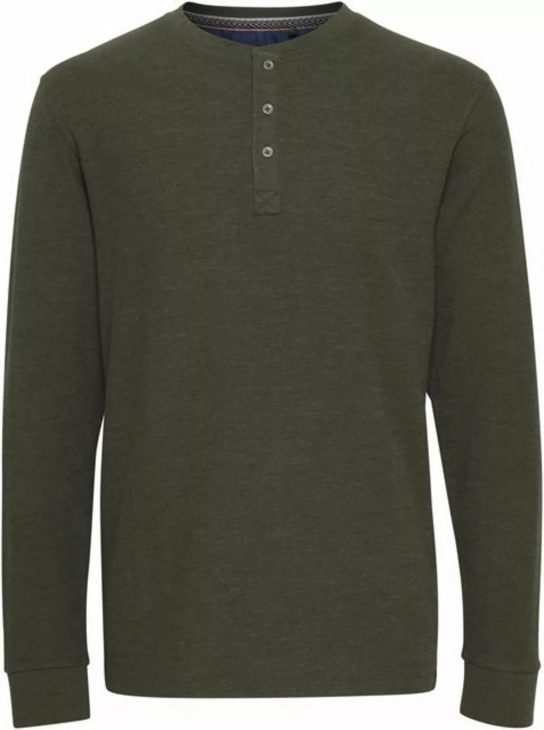 Blend Longsleeve Langarm Basic Shirt Grandad Strickpullover mit Knöpfen BHN günstig online kaufen