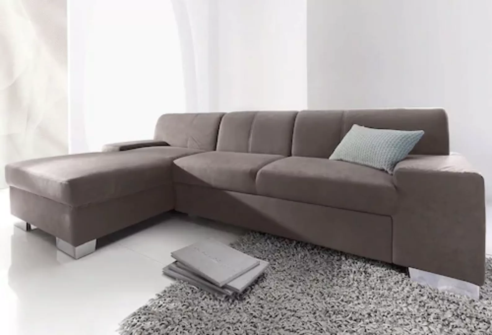 DOMO collection Ecksofa »Star, zeitlose Formensprache, elegante Optik, L-Fo günstig online kaufen