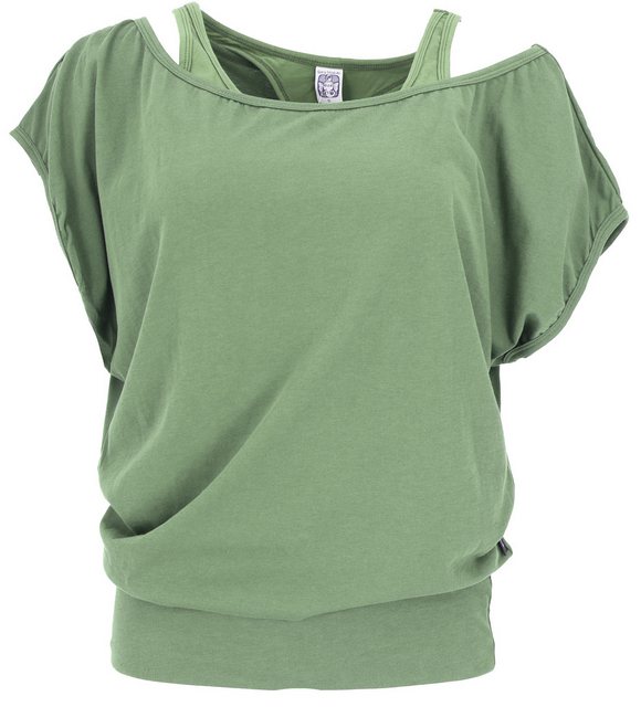 Guru-Shop T-Shirt Lagentop, Bio Baumwolle Yogashirt mit.. alternative Bekle günstig online kaufen