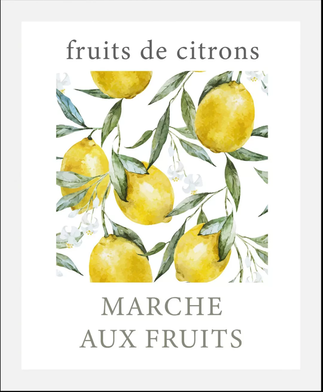 queence Bild »Ercolino«, Obst-Obst Bilder-Essen-Lebensmittel-Kunst-Schriftz günstig online kaufen