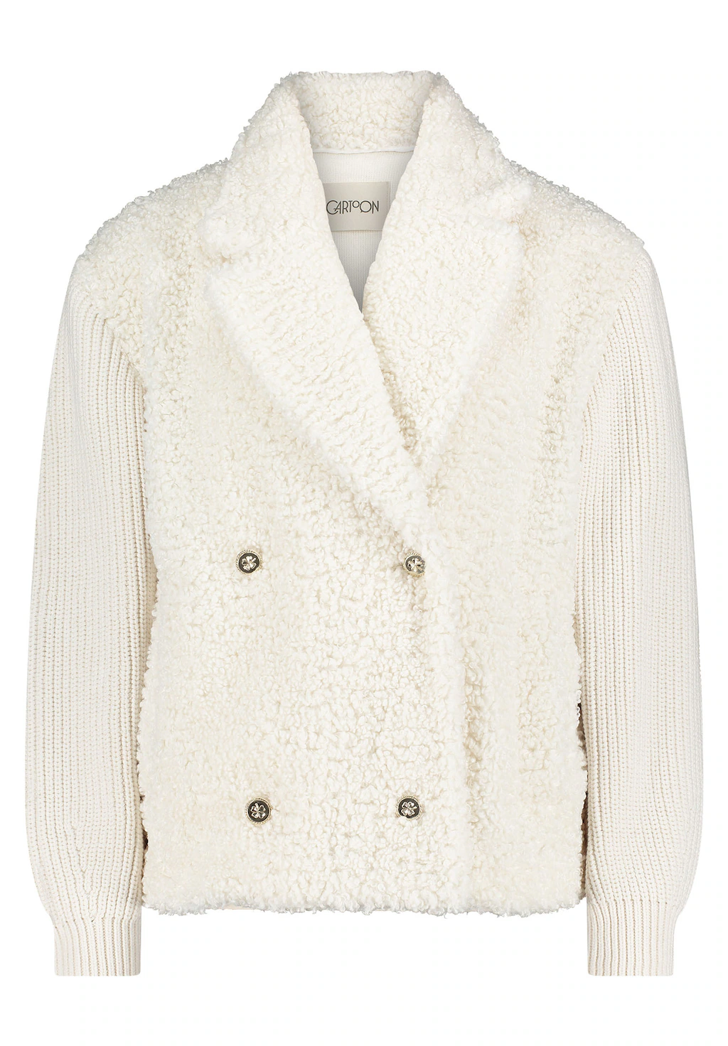 Cartoon Canvasjacke "Cartoon Damen Casual-Jacke mit Eingrifftaschen" günstig online kaufen