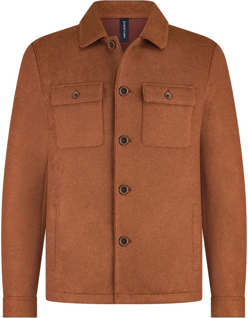State Of Art Hemdjacke Wool Blend Brique - Größe XL günstig online kaufen